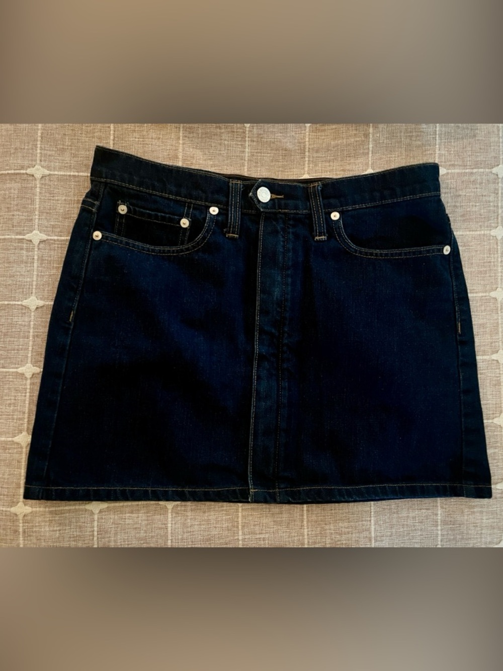 Madewell Dark Blue Denim Mini Skirt